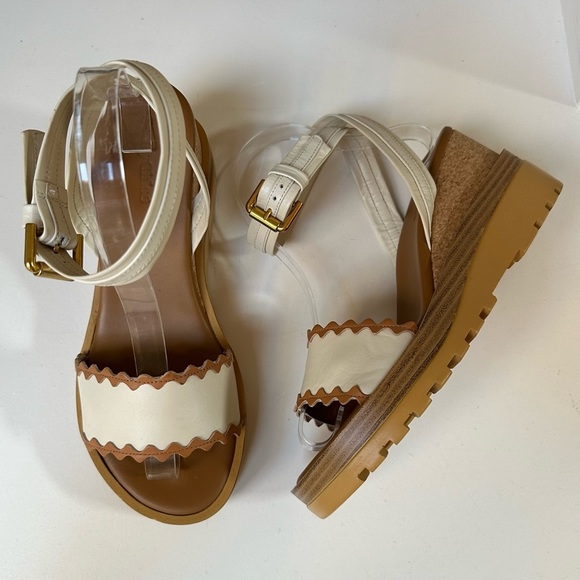 See By Chloe White and Tan Sandals - Picture 2 of 9
